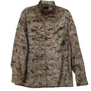 USMC Desert MARPAT Combat Shirt MED-SHT – Eagle Globe Anchor,‎ Fair Condition